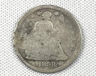 1858-O Seated Liberty Silver Half Dime
