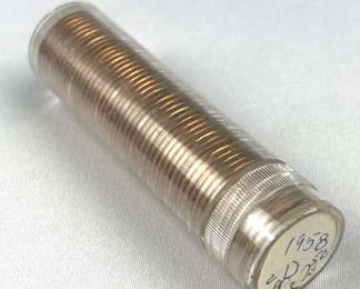 1958-D Roll of Uncirculated Wheat Pennies