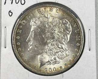 1900-O Morgan Silver Dollar, Unc, Nice Luster