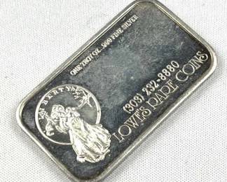 1oz Silver Bar .999 w/ Suitable for Engraving