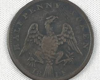 1814 Great Britain Half Penny Token