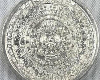 1oz Silver Aztec Art Round .999 Fine