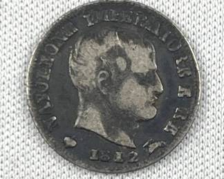 1812 Kingdom of Italy Silver Napoleon Coin