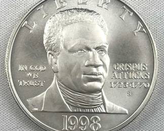 1998 Silver Dollar, Crispus Attucks Commem. Dollar