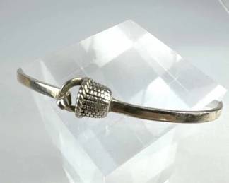 925 Silver Vintage Brown Country Basket Bangle
