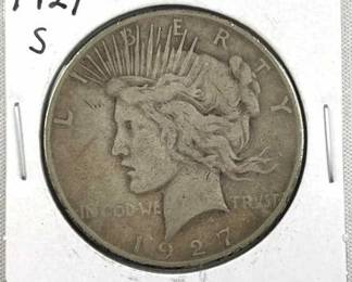 1927-S Peace Silver Dollar, US $1 Coin