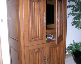 French Provincial Hardwood Wardrobe / Armoire. Asking $275.