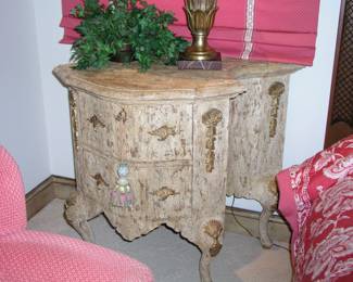 Vintage Venetian Style Distressed Bombay Cabinet. Asking $475.