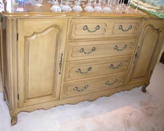 Vintage French Provincial Sideboard. Walnut stain. Excellent condition. Asking $245.