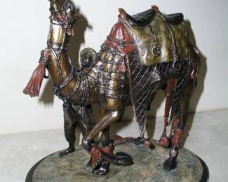Bronze Camel "Parade Day" by Carole A. Danyluk, #12/33, Signed. 15"x15"x9". Excellent condition. Asking $895.