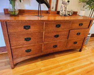 Stickley mission dresser available for pre-sale.