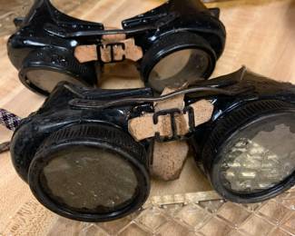 antique welder eye goggles