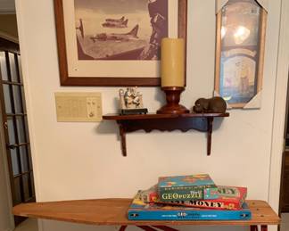 wood ironing board, vintage