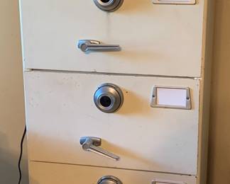 Mosely 5 drawer fireproof safe, same combo every drawer