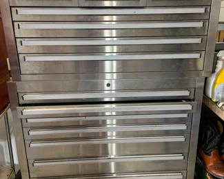 steel glide stainless steel  tool chest, top and bottom priced together