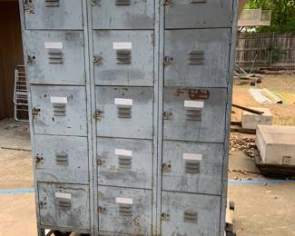 vintage lockers, several sets
