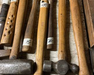antique hammers and picks