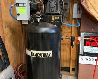 BLACK MAX 5HP, 2 stage, 80 gallon vertical air compressor