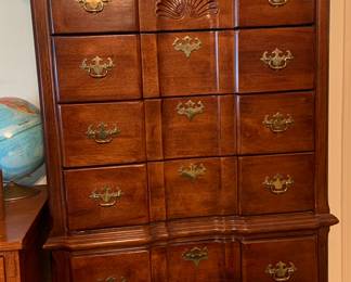 Queen Anne cherry highboy dresser