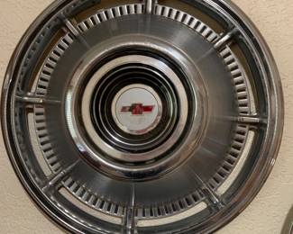 vintage Chevy hub cap