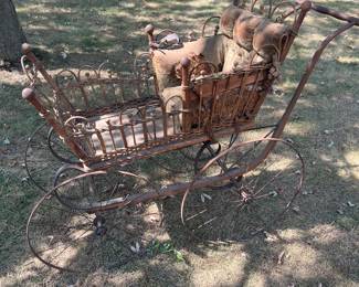Antique baby stroller 