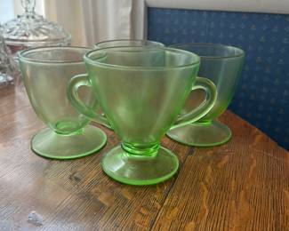 Uranium glass cups