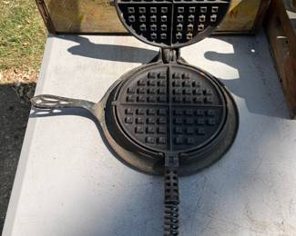 Antique waffle iron 