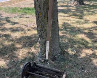 Antique push lawn mower