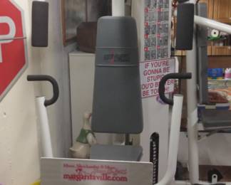 Full home gym work out set up.  Includes heavy duty Universal Weight machine, Everlast heavy bag/speed ball with stand, Pro-Form 380 space-saving treadmill, and apx 13.5 X 11 foot commercial grade 3/8" rubber Nike workout floor.  Everything in EXCELLENT working condition.  Non-smoking home.   Buyer responsible to dismantle and move this equipment.    