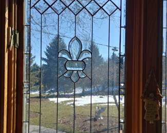 Casement stained glass insert.