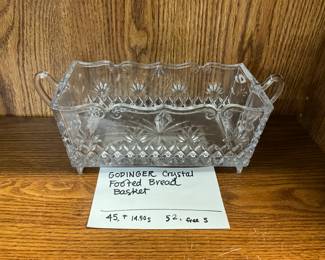 GODINGER CRYSTAL FOOTED BREAD BASKET