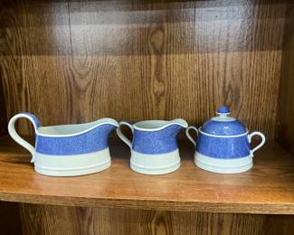 SPODE GRAVY BOAT CREAMER AND SUGAR BOWL