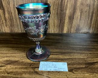 CARNIVAL GLASS GOBLET
