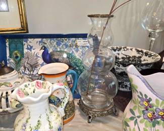Decorative pitchers and vases.