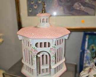 Vintage porcelain birdhouse