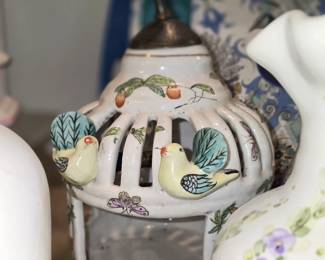 Vintage porcelain birdcage