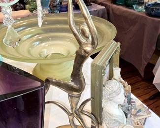 Metal sculpture candle holder.