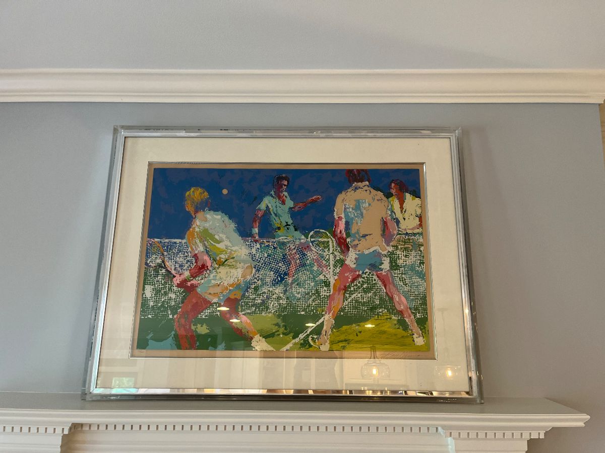 Leroy Neiman signed serigraph Mens Doubles 1974 AP