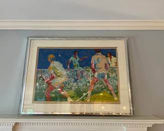 Leroy Neiman signed serigraph Mens Doubles 1974 AP