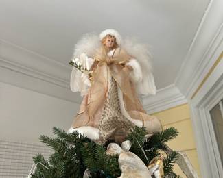 A126 - $75. Christmas Tree with Ornaments & Decorations. (7 or 8' tree)