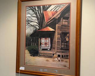 A52 - $65. Bob Timberlake framed Print.   Measures 24.5" wide, 30.5" tall
