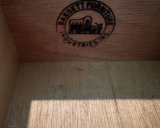 A8 - $100. Basset China Cabinet - Measures 42" wide, 17.5" deep, 73" tall