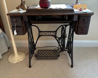 A56 - $85 Sewing Machine - Measures 36" wide, 17" deep, 30" tall
