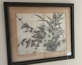 A41 - $20 flower art - measures 25.5 wide, 22" tall