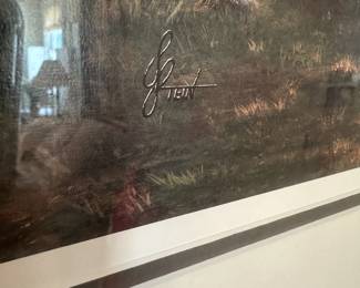 A63 - $75 Stein "Harvest Quilts" - Measures 40" wide, 23" tall. #275/289. 