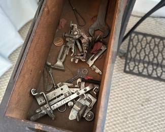 A56 - $85 Sewing Machine - Measures 36" wide, 17" deep, 30" tall