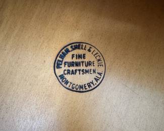 A43 - $60.  Marble top night stand - Measures 18" wide, 14" deep, 28" tall. Very good vintage condition - single drawer. Pelham, Shell & Leckie. Montgomery, Alabama. 