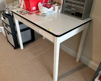 A64 - $95 enamel top desk - Measures 40" wide, 25" deep, 30" tall