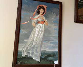 A40 - $30 Pair of paintings "Blue Boy & Pinkie" - 20.5" wide, 30.5 tall. Could be vintage paint by number. 