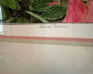 A80 - $125 "Surfside Blooming" signed Kenny Glenn - Measures 37" wide, 30.5" tall